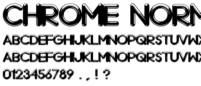 Chrome Normal font
